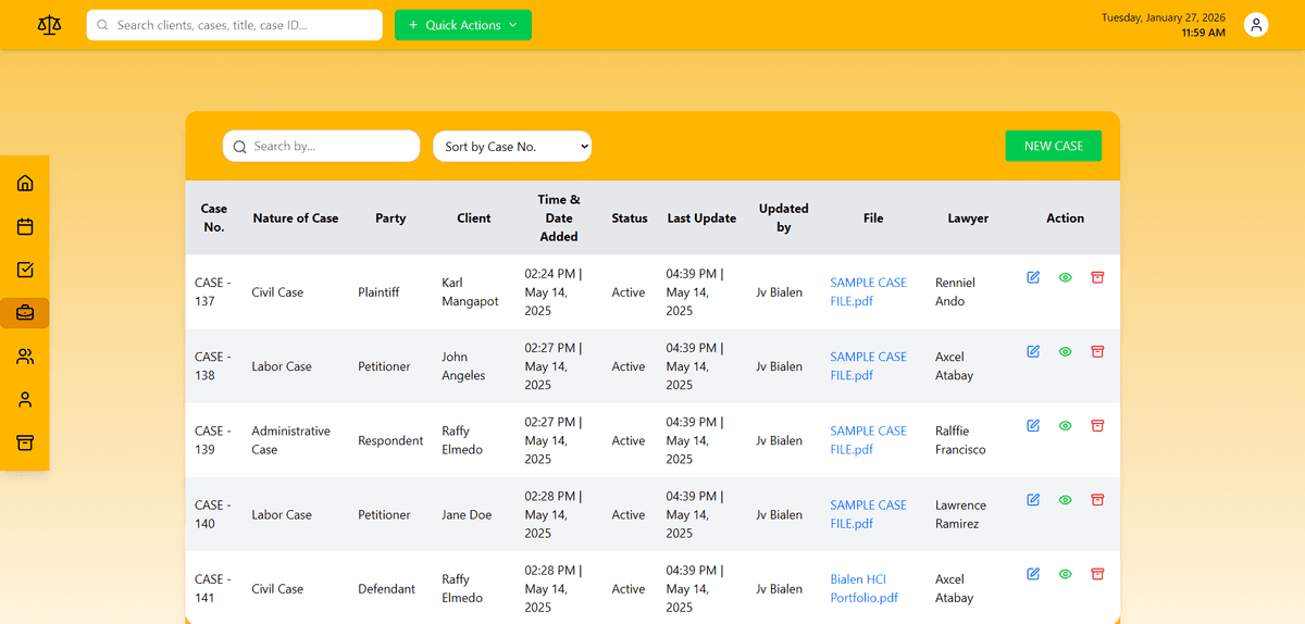 F&M Law Firm Management System